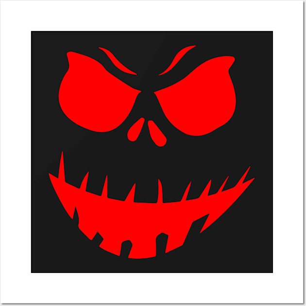 Scary Face Halloween Costume Wall Art by helloshirts